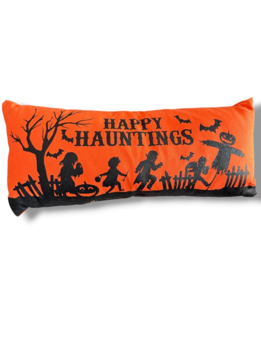 Happy Hauntings Halloween Decorative Long Pillow Kids Trick or Treating
